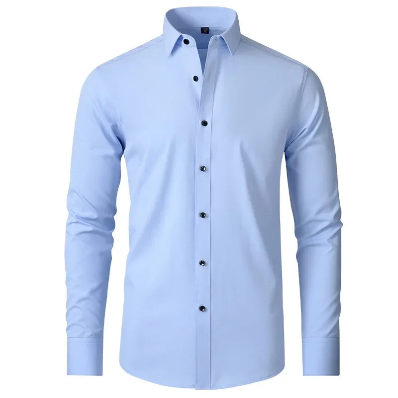 Summer black White Oversize men's long-sleeved Dress shirt