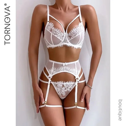 Tornova 4 Piece Sexy Lingerie Set for Women