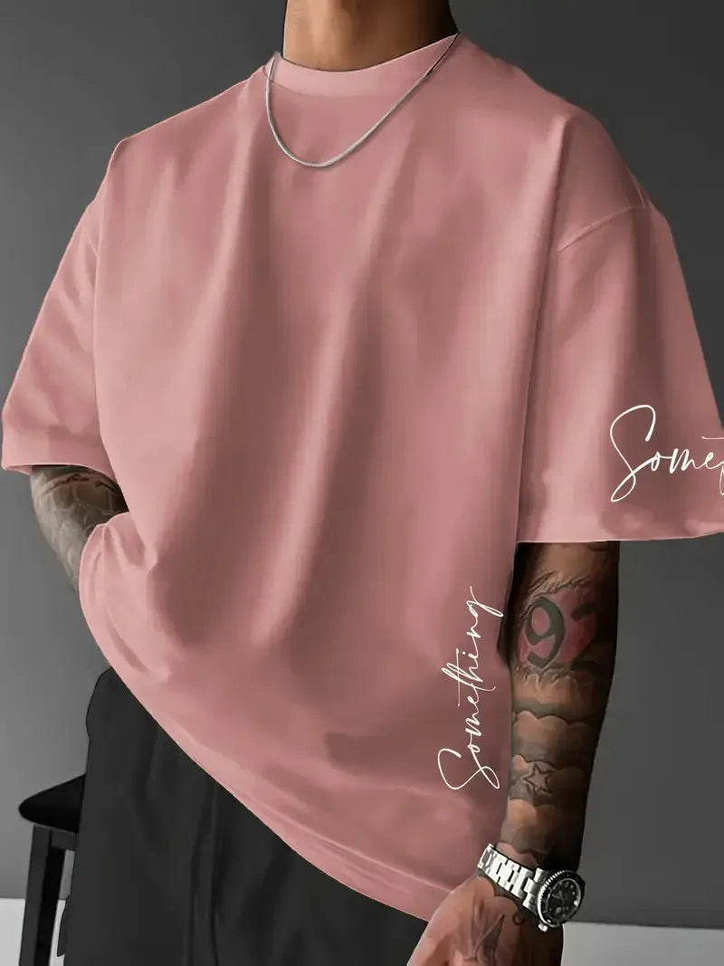 Men's T-shirt features a casual fashionable comfortable soft and breathable