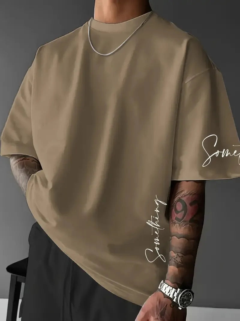 Men's T-shirt features a casual fashionable comfortable soft and breathable