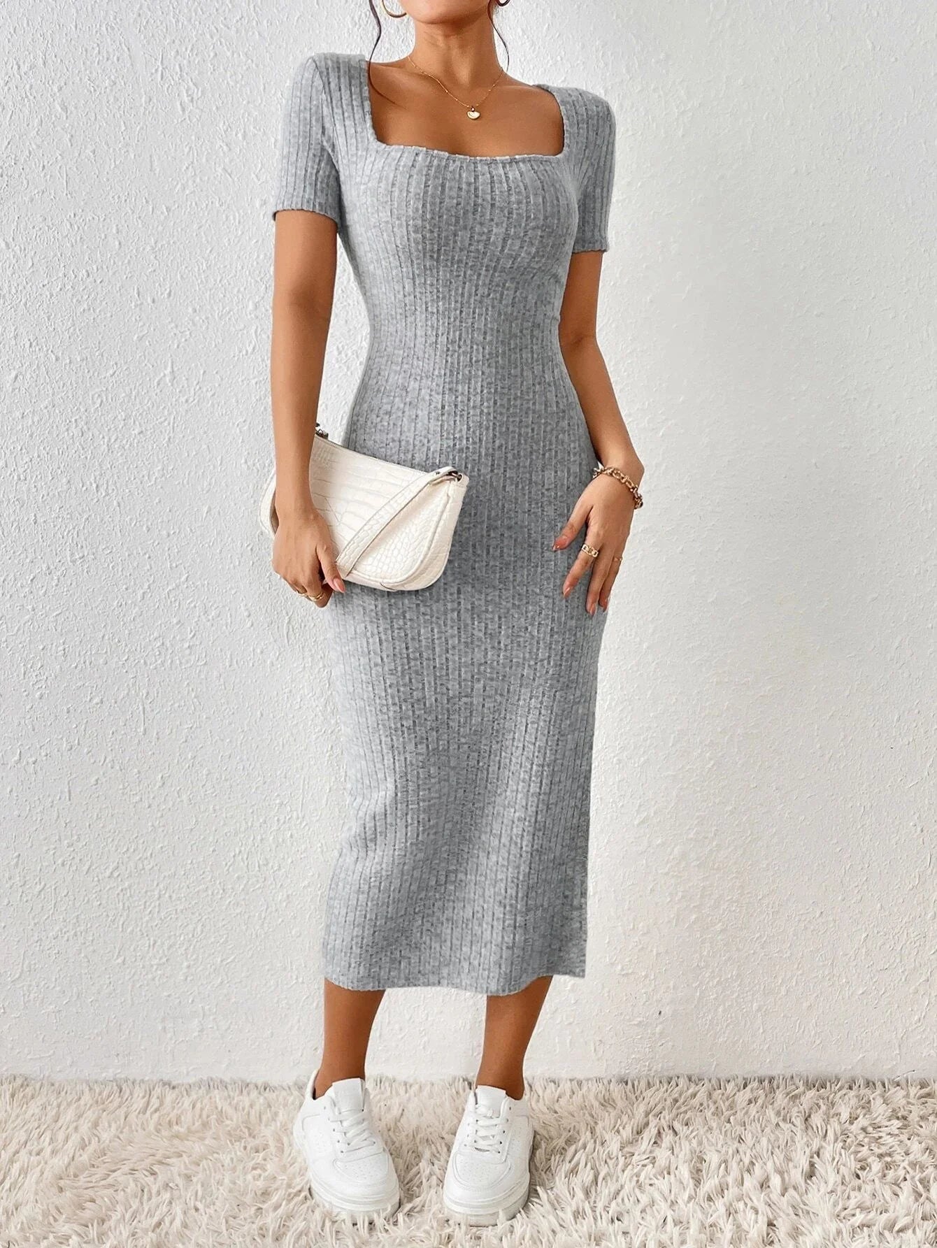 Women Spring Summer Style Knitted Dress