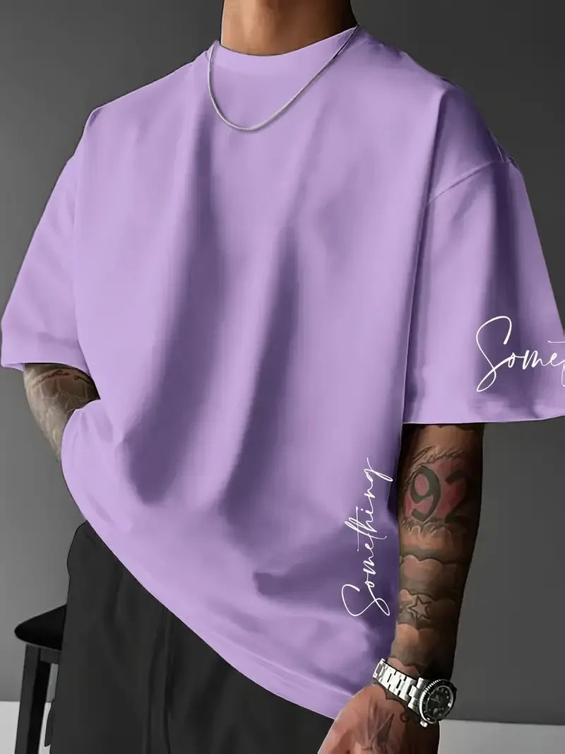 Men's T-shirt features a casual fashionable comfortable soft and breathable