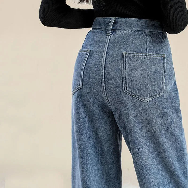 Lady Thermal Plush High Waist Jeans