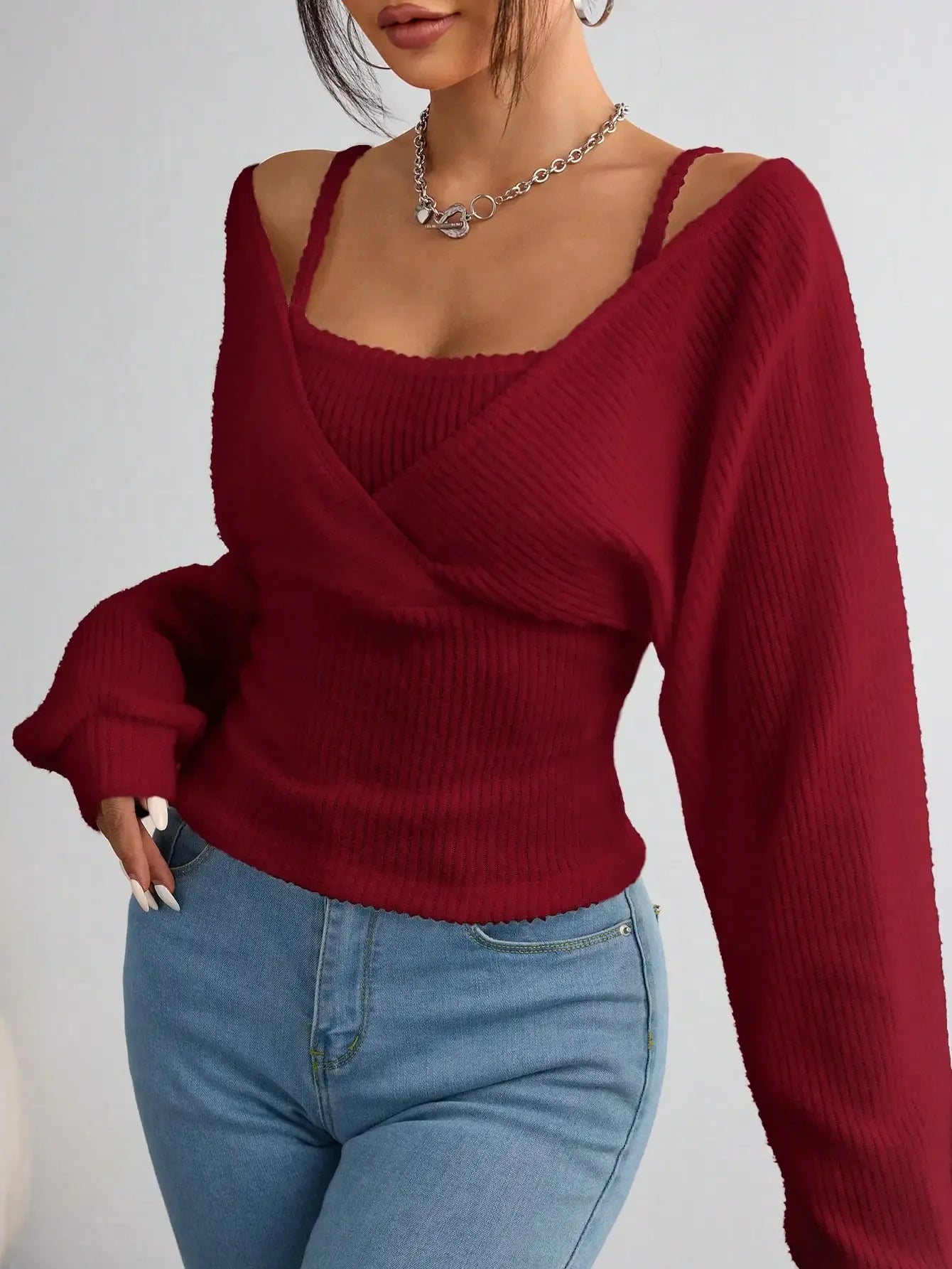 "Valentina" Off-Shoulder Knit
