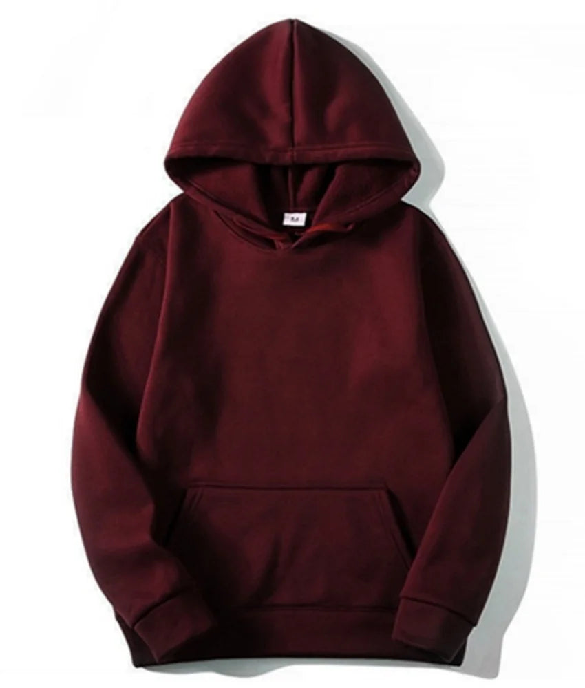 Plain Pullover Fleece Hoodies | Wholesale Hooded Sweatshirt Men