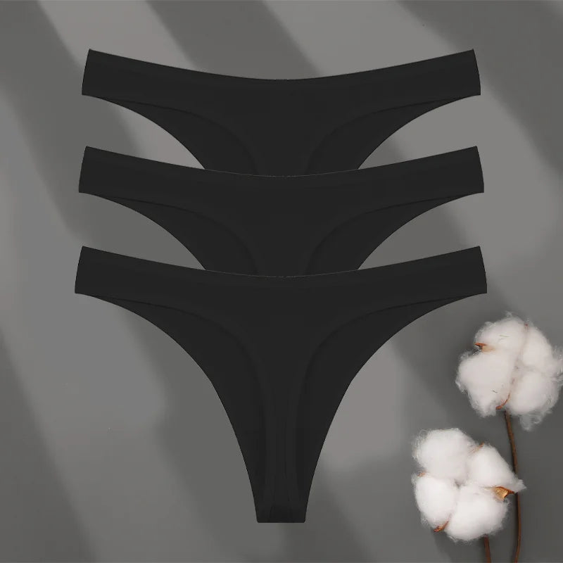 3Pset Cotton Seamless Panties Comfort Underwear for Women | Sport G-String Soft Lingerie