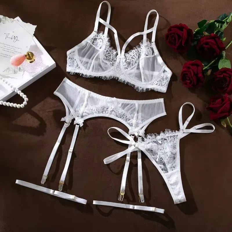 Tornova 4 Piece Sexy Lingerie Set for Women