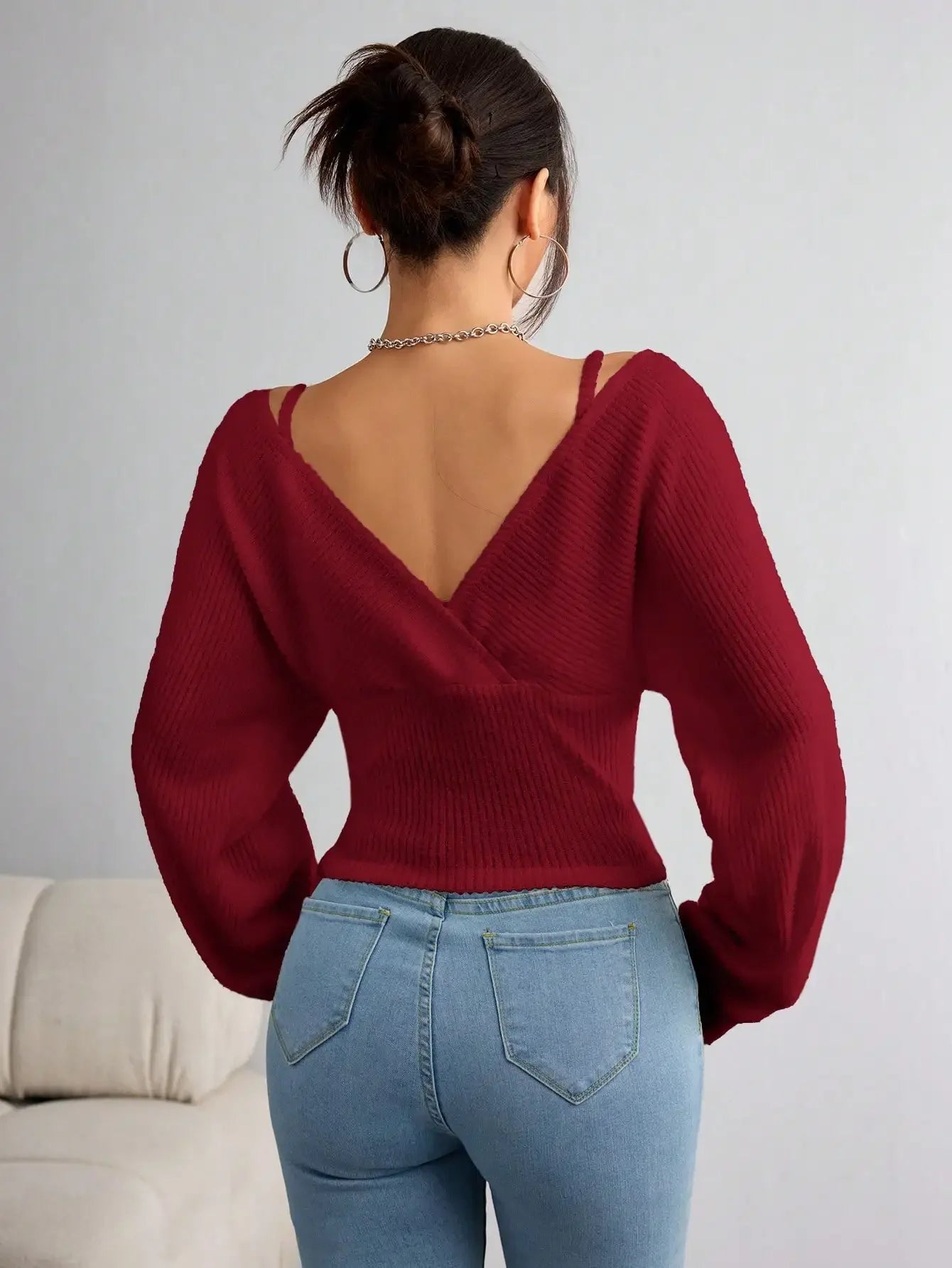 "Valentina" Off-Shoulder Knit