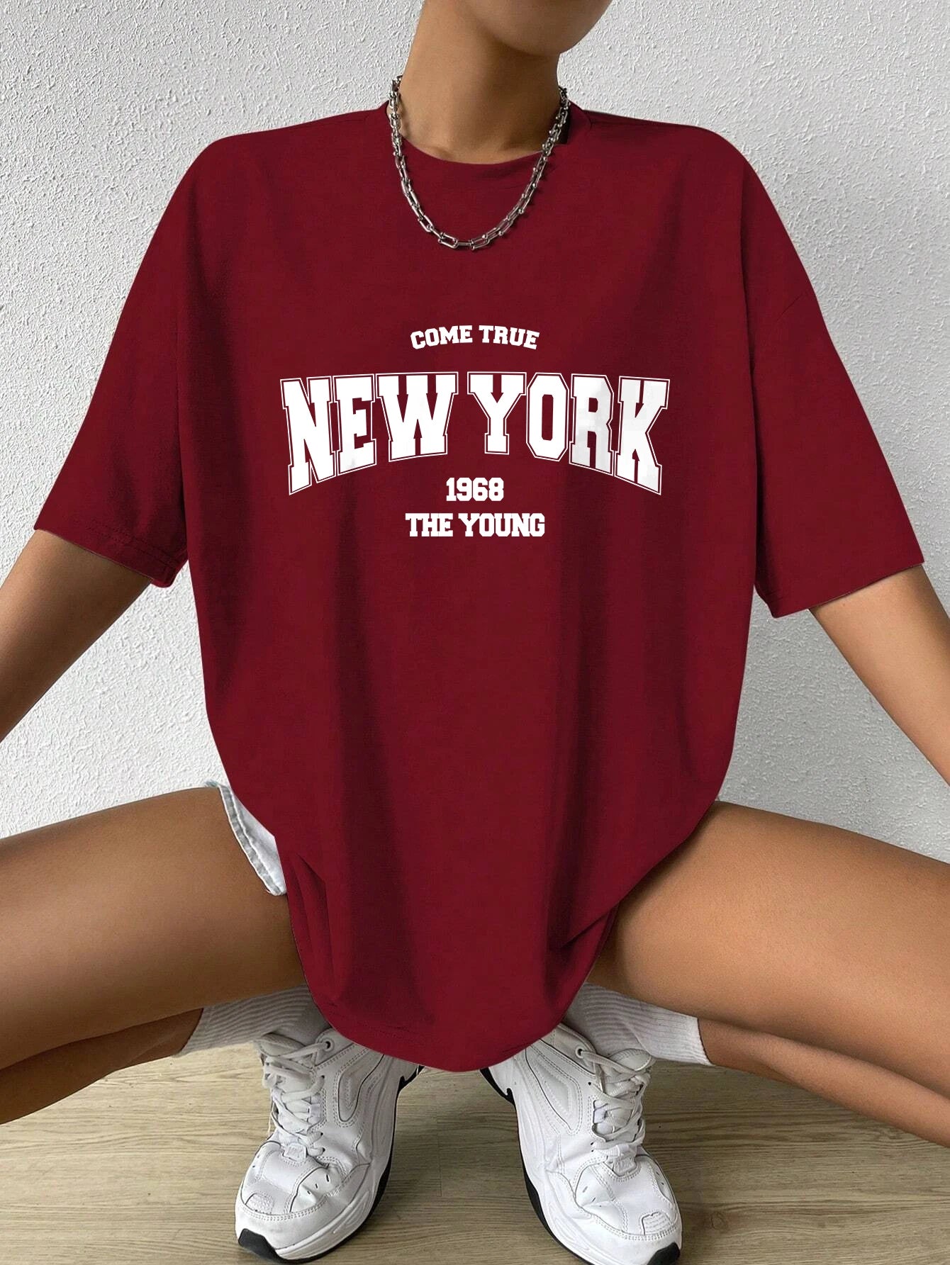 When 1968 The New York Is Young Cotton Woman Tshirts Oversize